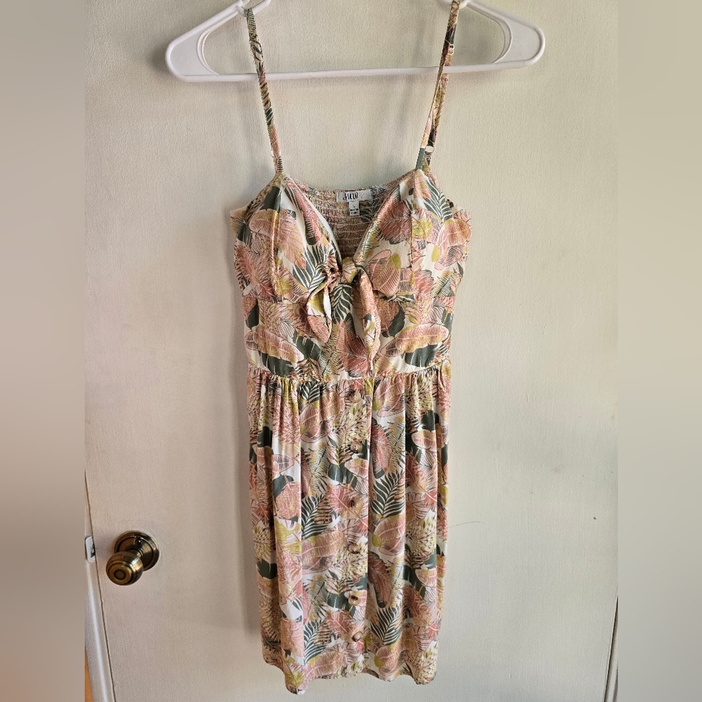 AUW Floral Midi Dress - Pink and Green